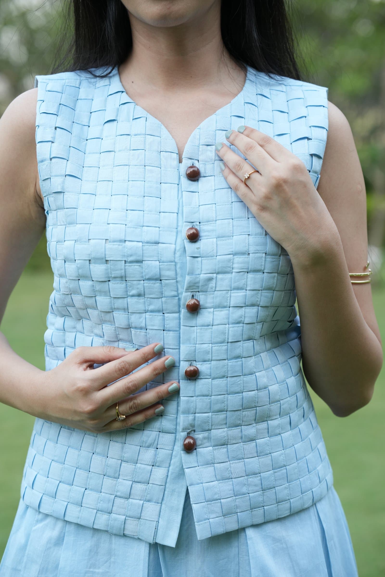 Blue Grid co-ord